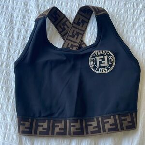 FENDI FF Logo Designer Sports Bra Size 4
